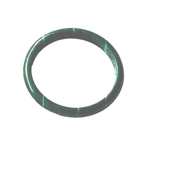 Vintage 7.5 green malachite narrow band ring - Picture 4 of 5